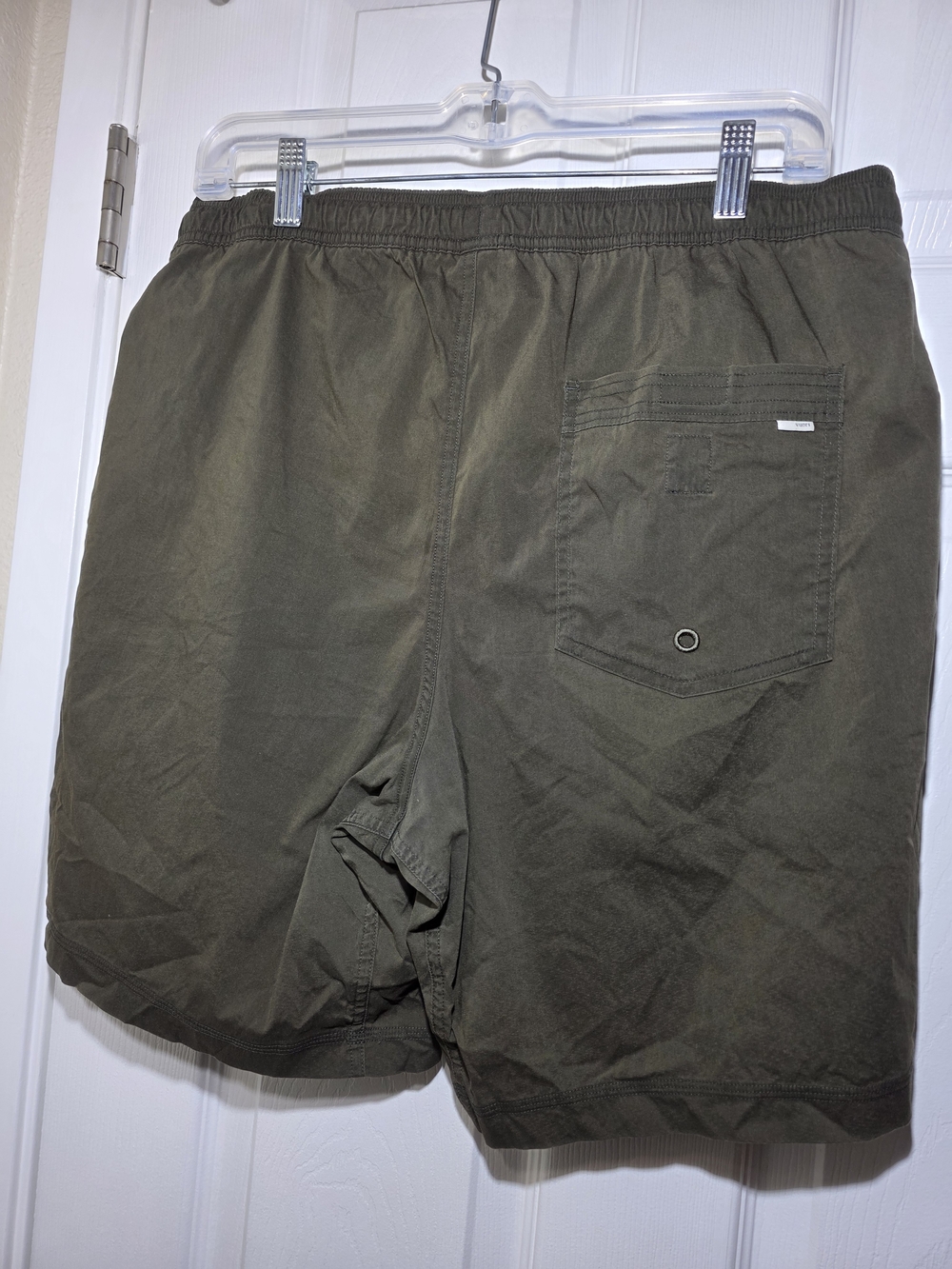 Vuori Men's Banks Hybrid Swim Shorts Olive Green Size L Lined Stretch Pocket - Picture 7 of 9